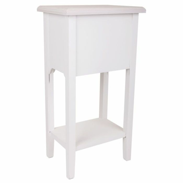 Mesita de Noche Alexandra House Living Blanco 26 x 69 x 37 cm 3