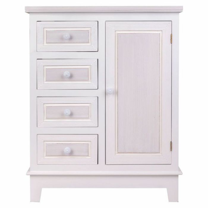 Recibidor con Cajones Alexandra House Living Blanco Madera MDF 32 x 84 x 66 cm 6