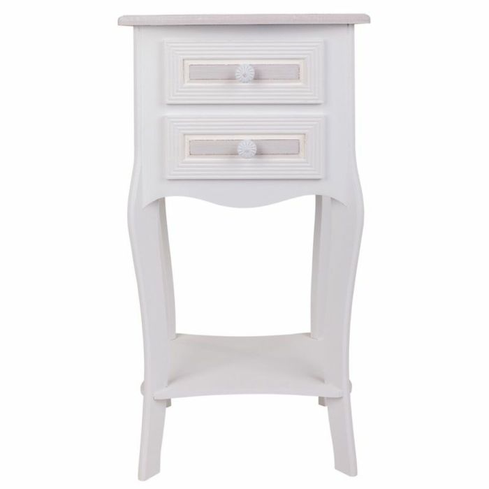 Mesita de Noche Alexandra House Living Blanco 31 x 71 x 38 cm 5