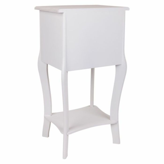 Mesita de Noche Alexandra House Living Blanco 31 x 71 x 38 cm 3