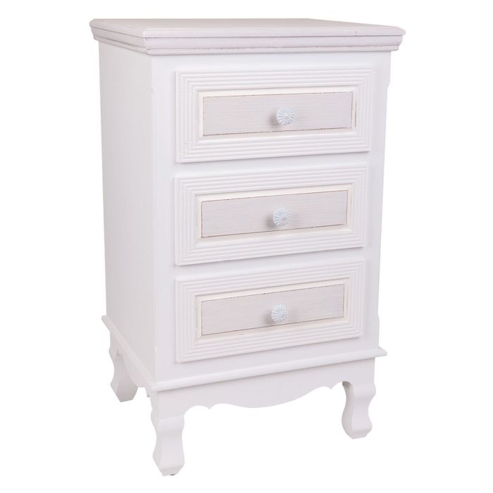 Mesita de Noche Alexandra House Living Blanco 33 x 68 x 41 cm