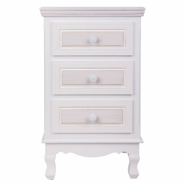 Mesita de Noche Alexandra House Living Blanco 33 x 68 x 41 cm 5