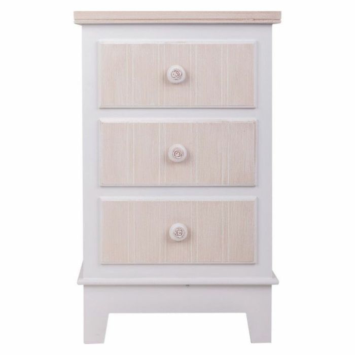 Mesita de Noche Alexandra House Living Blanco 30 x 64 x 40 cm 5