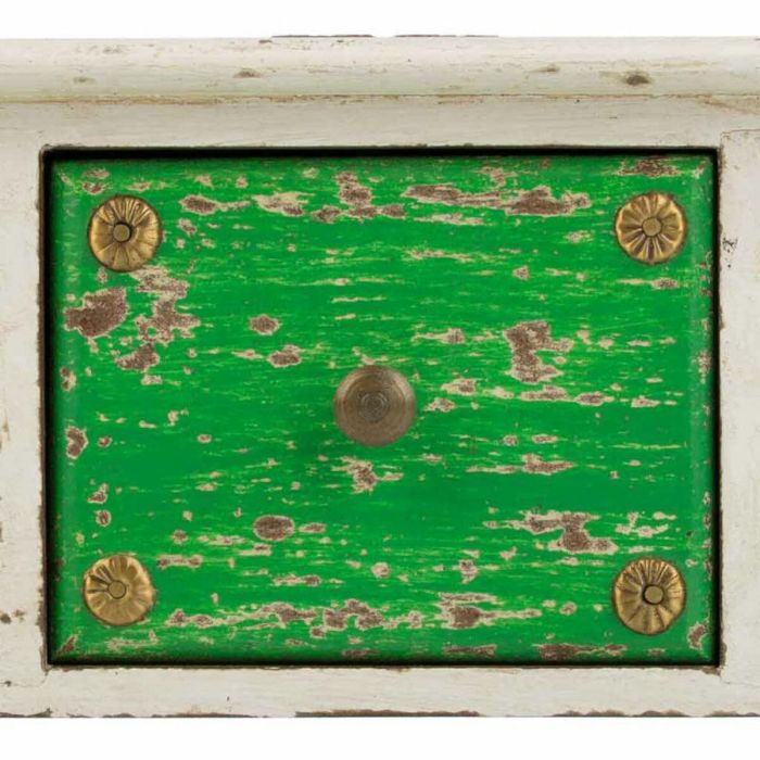 Caja-Joyero Alexandra House Living Blanco Verde Latón Madera MDF 15 x 10 x 36 cm 3 cajones 1