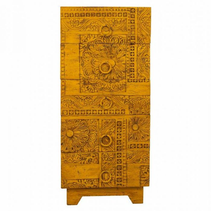 Cajonera Alexandra House Living Amarillo Hierro Madera de mango 40 x 100 x 45 cm 5