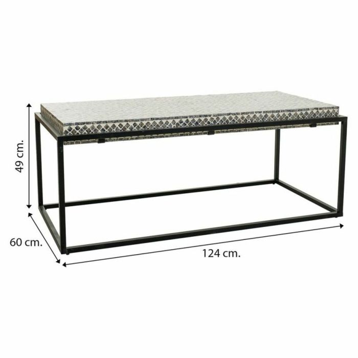 Mesa de Centro Alexandra House Living Gris Metal Madera MDF 60 x 49 x 124 cm 1