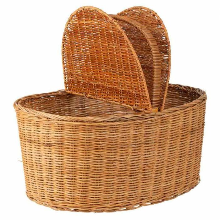 Cesta de Picnic Alexandra House Living Mimbre 35 x 38 x 45 cm Natural 5