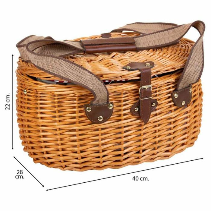 Cesta de Picnic Alexandra House Living Miel Mimbre 6