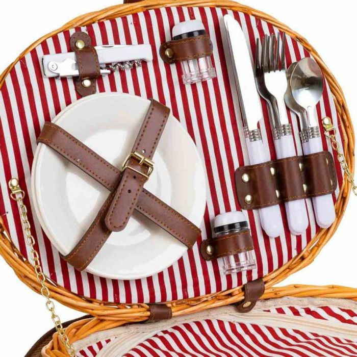 Cesta de Picnic Alexandra House Living Miel Mimbre 3