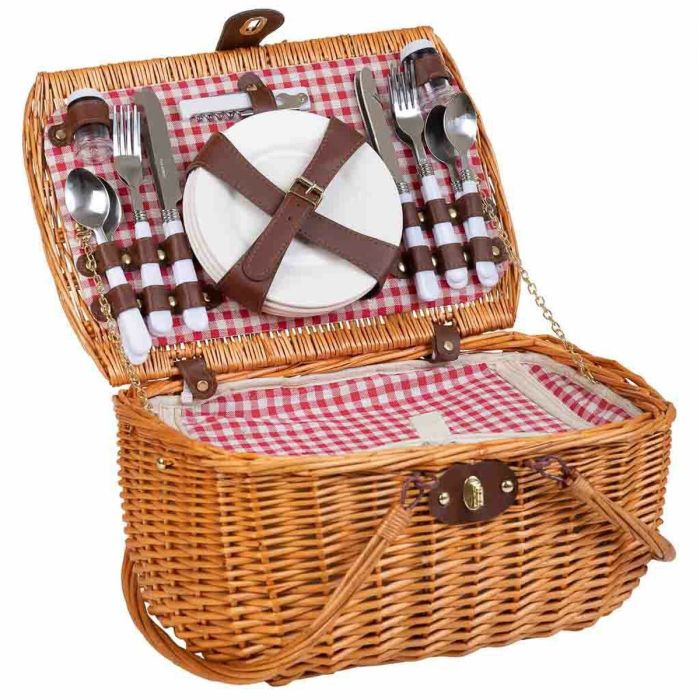 Cesta de Picnic Alexandra House Living Miel Mimbre