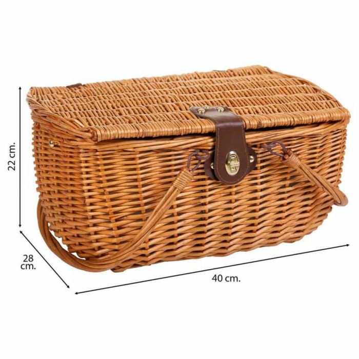 Cesta de Picnic Alexandra House Living Miel Mimbre 6