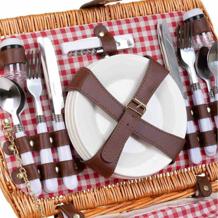 Cesta de Picnic Alexandra House Living Miel Mimbre 3