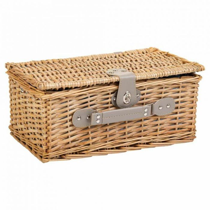 Cesta de Picnic Alexandra House Living Gris Natural Mimbre 8