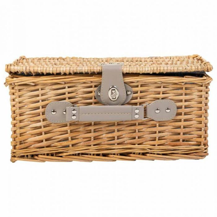 Cesta de Picnic Alexandra House Living Gris Natural Mimbre 7