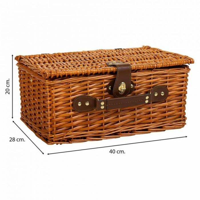 Cesta de Picnic Alexandra House Living Miel Mimbre 6