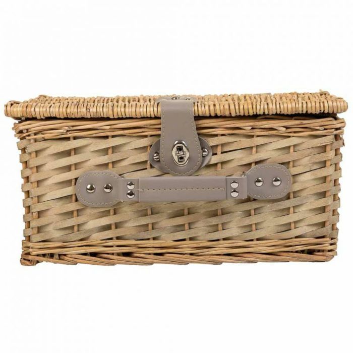 Cesta de Picnic Alexandra House Living Gris Natural Mimbre 7