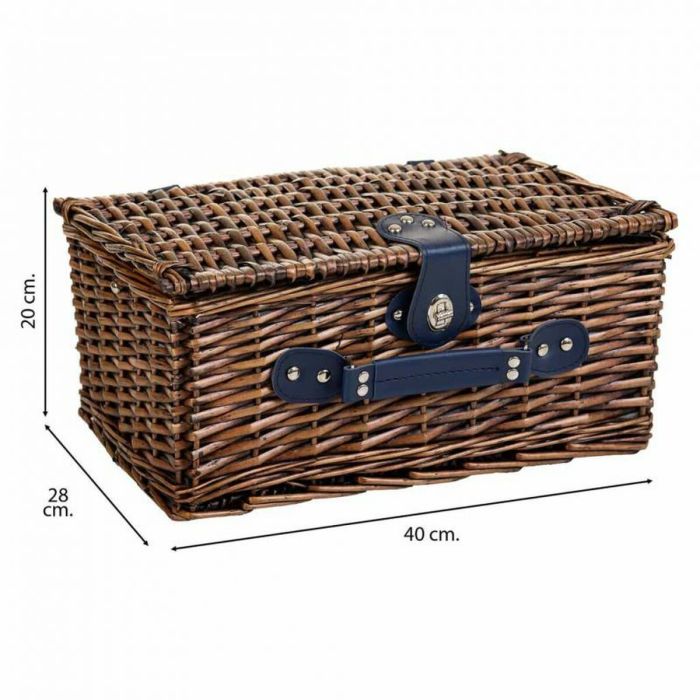 Cesta de Picnic Alexandra House Living Chocolate Mimbre 6