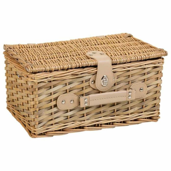 Cesta de Picnic Alexandra House Living Gris Natural Mimbre 8