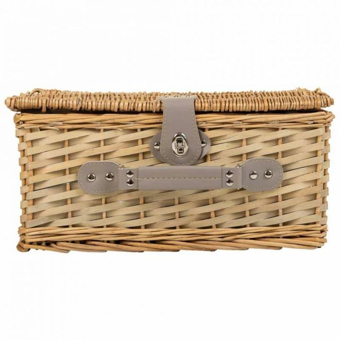 Cesta de Picnic Alexandra House Living Gris Natural Mimbre 7