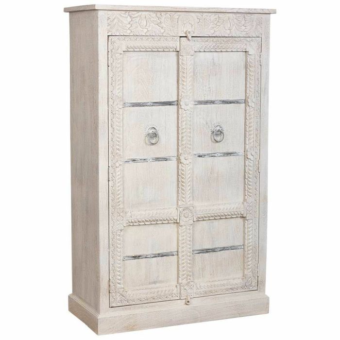 Armario ropero Alexandra House Living Blanco Madera de mango 98 x 160 x 46 cm