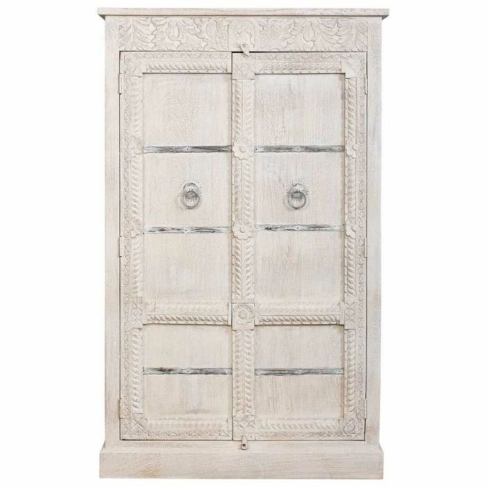 Armario ropero Alexandra House Living Blanco Madera de mango 98 x 160 x 46 cm 6