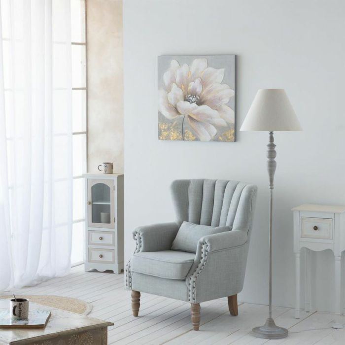 Lámpara de Pie Alexandra House Living Blanco Gris 220-240 V 38 x 150 x 38 cm 7