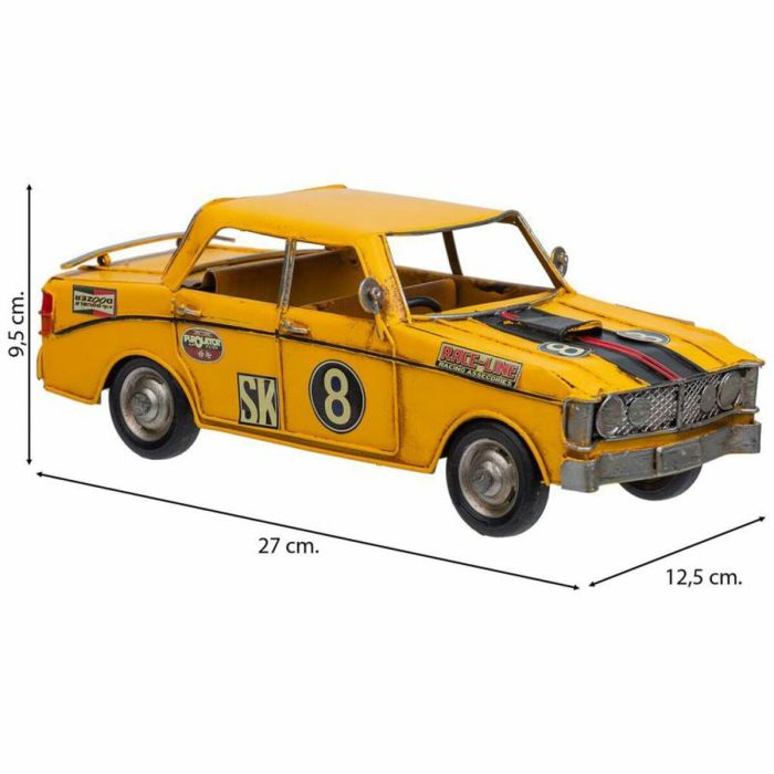 Figura Decorativa Alexandra House Living Amarillo Hierro ABS Coche 12 x 9 x 27 cm 5