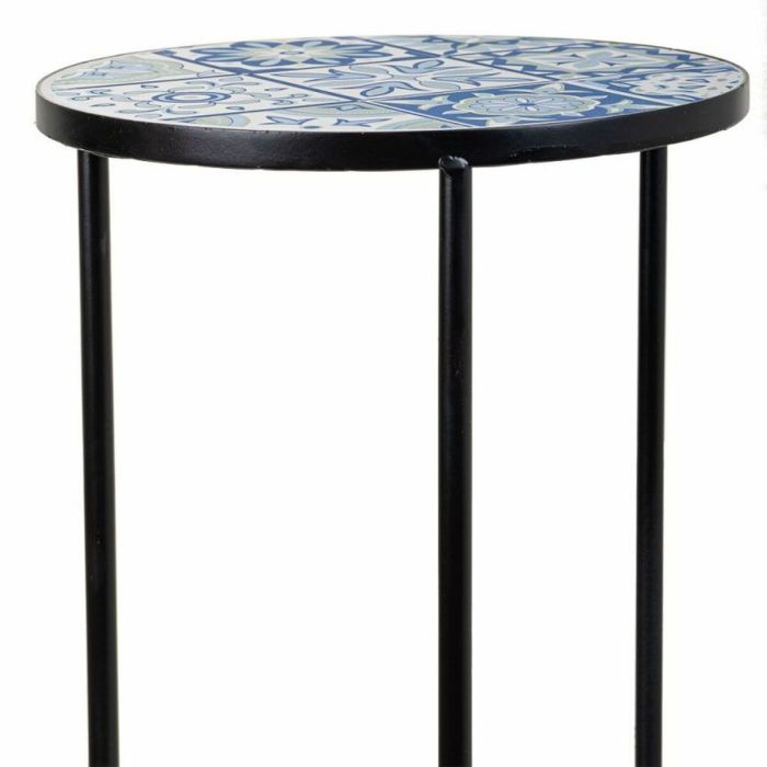 Soporte para Maceta Alexandra House Living Negro Hierro Azulejo 30 x 68 x 30 cm 3 Piezas 2