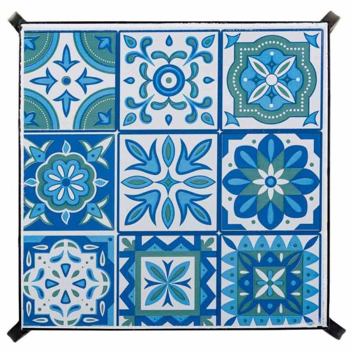 Soporte para Maceta Alexandra House Living Negro Hierro Azulejo 33 x 37 x 33 cm 3 Piezas 1