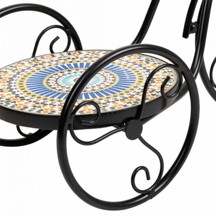 Soporte para Maceta Alexandra House Living Negro Hierro Azulejo Bicicleta 23 x 36 x 53 cm 2