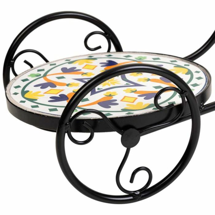 Soporte para Maceta Alexandra House Living Negro Hierro Azulejo Bicicleta 26 x 43 x 67 cm 2