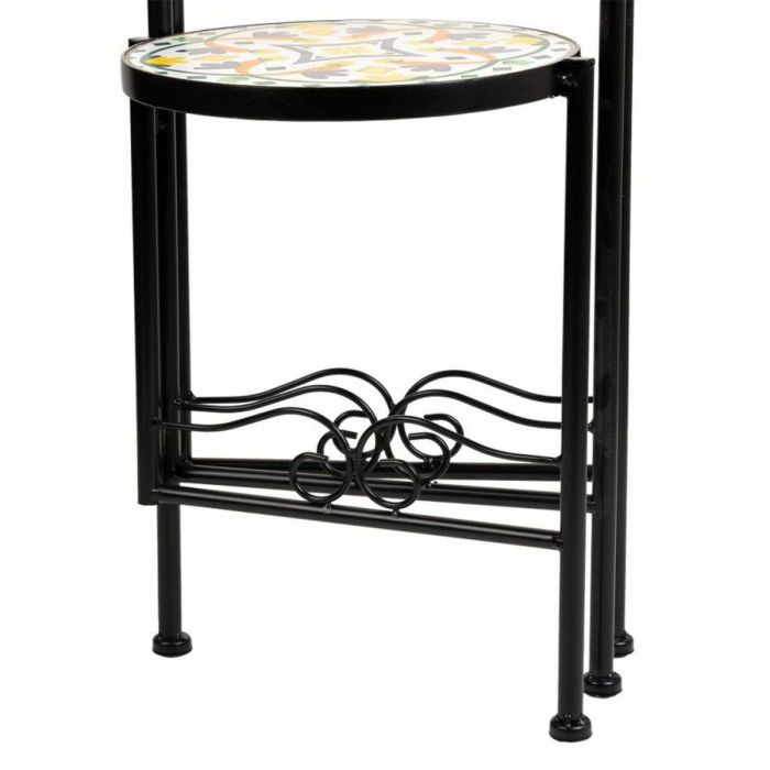 Soporte para Maceta Alexandra House Living Negro Hierro Azulejo 30 x 68 x 30 cm 3 Piezas 2