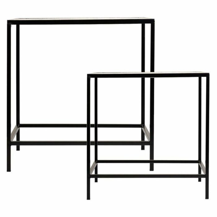 Soporte para Maceta Alexandra House Living Negro Hierro Azulejo 37 x 51 x 50 cm 2 Piezas