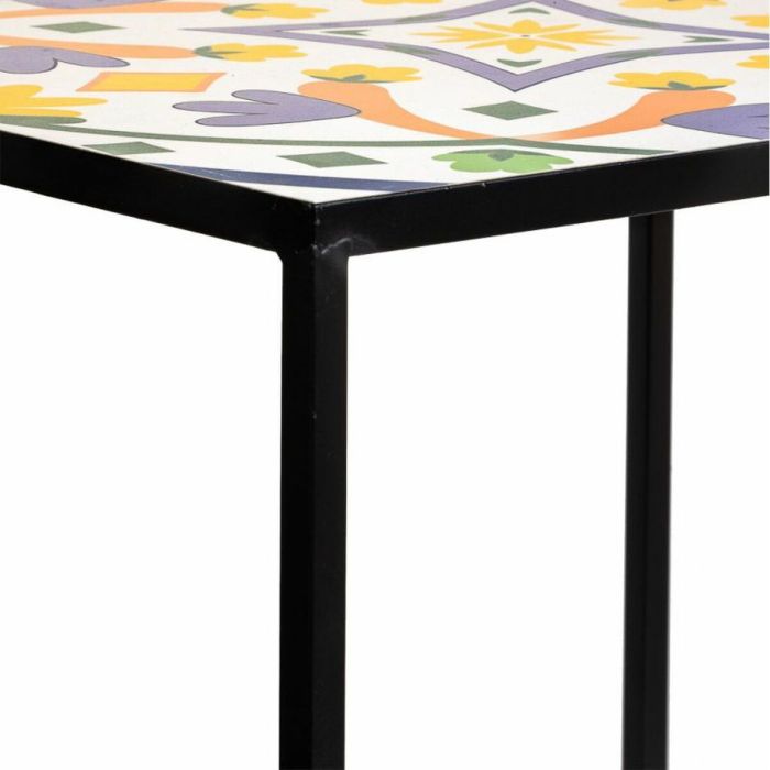 Soporte para Maceta Alexandra House Living Negro Hierro Azulejo 37 x 51 x 50 cm 2 Piezas 2