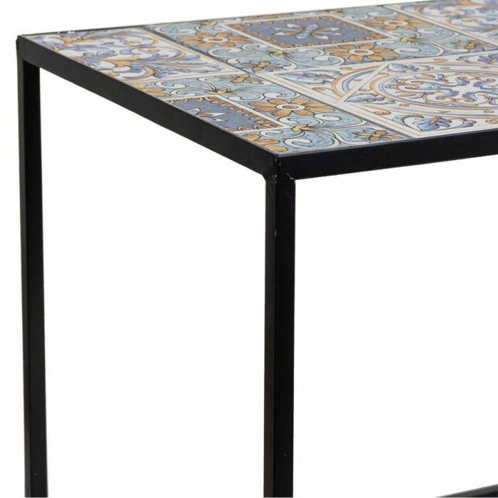 Soporte para Maceta Alexandra House Living Negro Hierro Azulejo 37 x 51 x 50 cm 2 Piezas 2