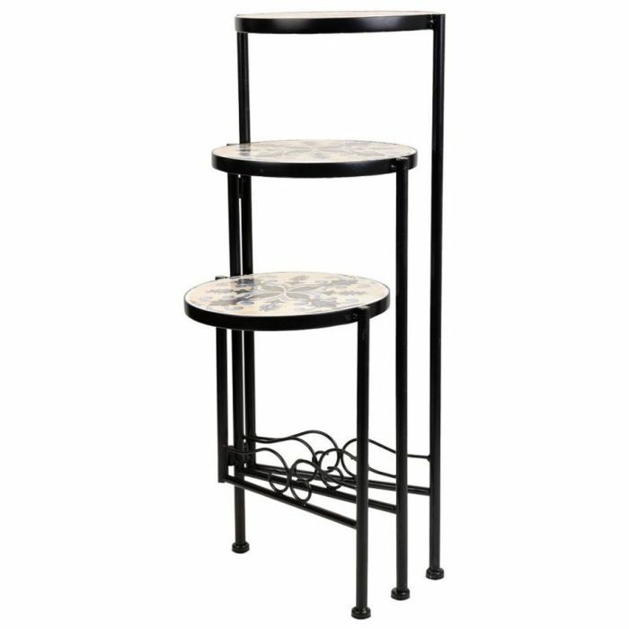 Soporte para Maceta Alexandra House Living Negro Hierro Azulejo 30 x 68 x 30 cm 5