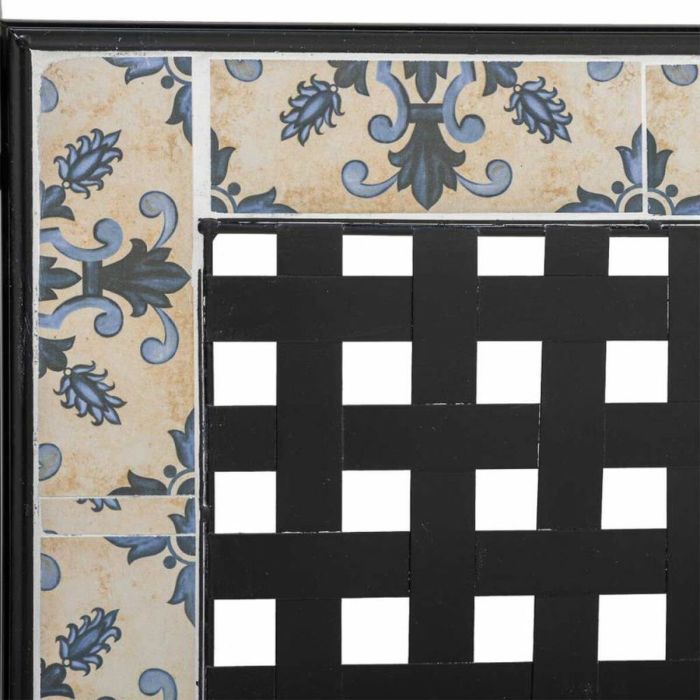 Banco Alexandra House Living Negro Hierro Azulejo 50 x 88 x 110 cm 1