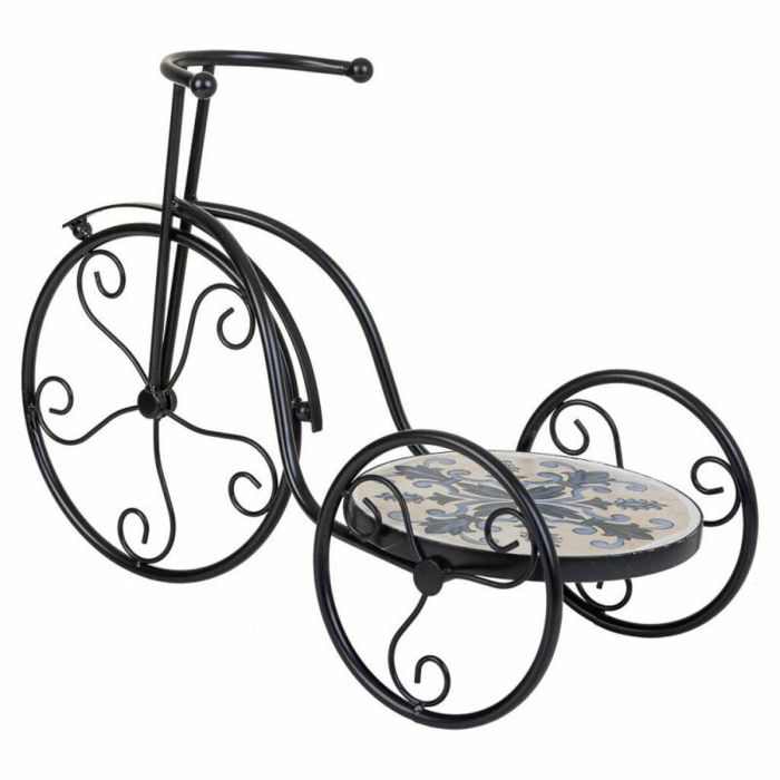 Soporte para Maceta Alexandra House Living Negro Hierro Azulejo Bicicleta 23 x 36 x 53 cm 4