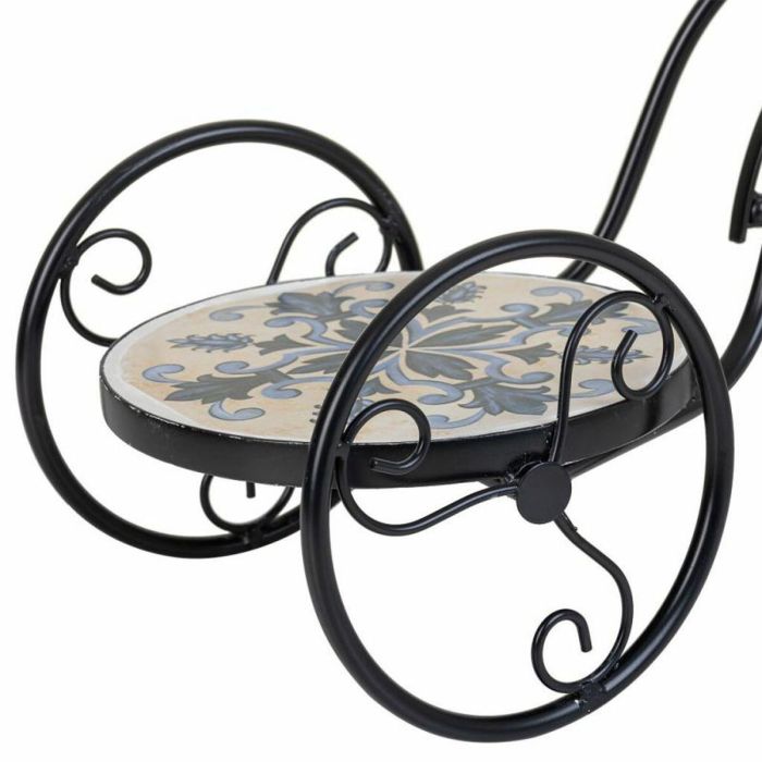 Soporte para Maceta Alexandra House Living Negro Hierro Azulejo Bicicleta 23 x 36 x 53 cm 2