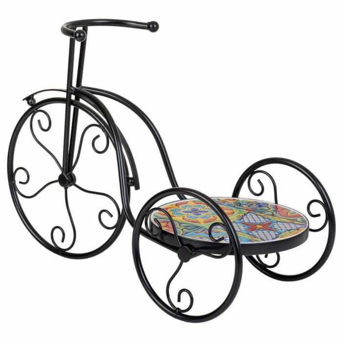 Soporte para Maceta Alexandra House Living Negro Hierro Azulejo Bicicleta 23 x 36 x 53 cm 5