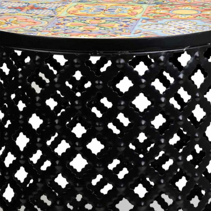 Soporte para Maceta Alexandra House Living Negro Hierro Azulejo 38 x 50 x 38 cm 2 Piezas 2