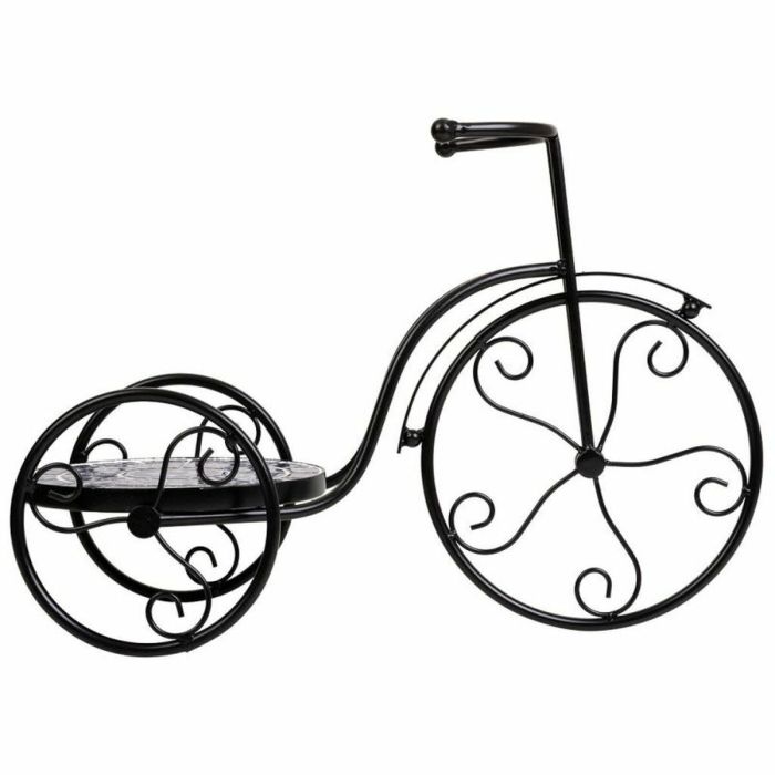 Soporte para Maceta Alexandra House Living Negro Hierro Azulejo Bicicleta 23 x 36 x 53 cm 2