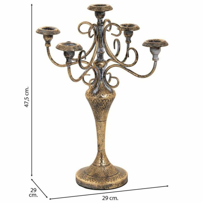 Candelabro Alexandra House Living Oro Hierro 29 x 47 x 29 cm 4