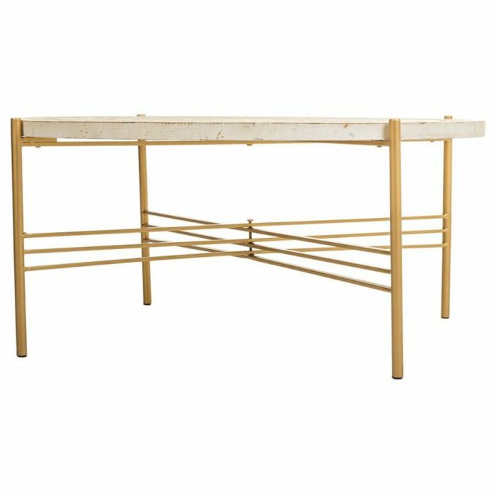 Mesa de Centro Alexandra House Living Blanco Metal Madera de abeto Madera MDF 80 x 36 x 80 cm 5