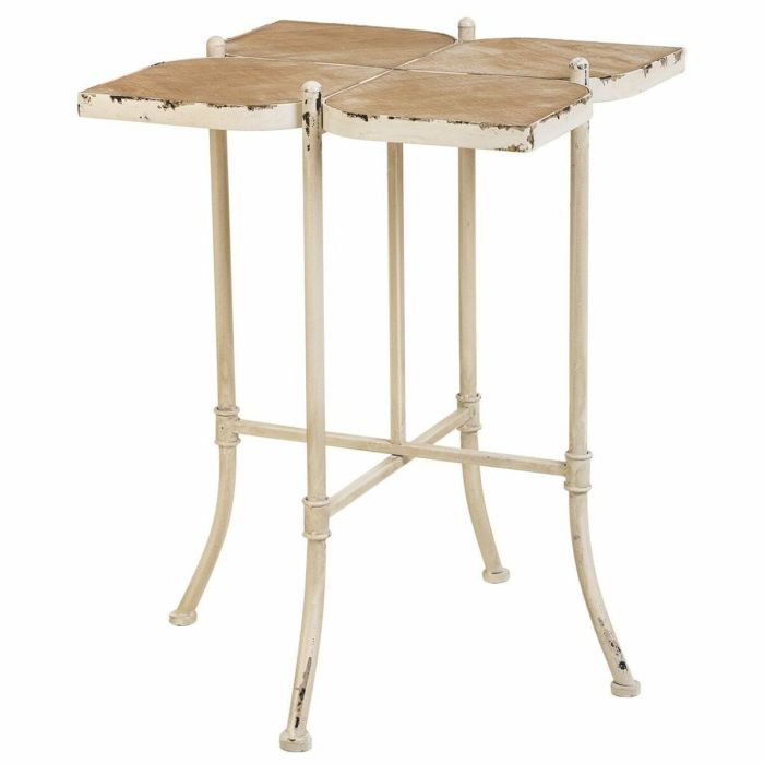 Mesa de Centro Alexandra House Living Blanco Metal Madera de abeto Madera MDF 48 x 66 x 48 cm