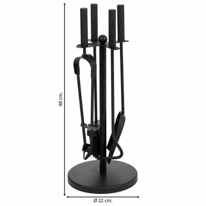 Utensilios para Chimenea Alexandra House Living Negro Hierro 22 x 48 x 22 cm 3