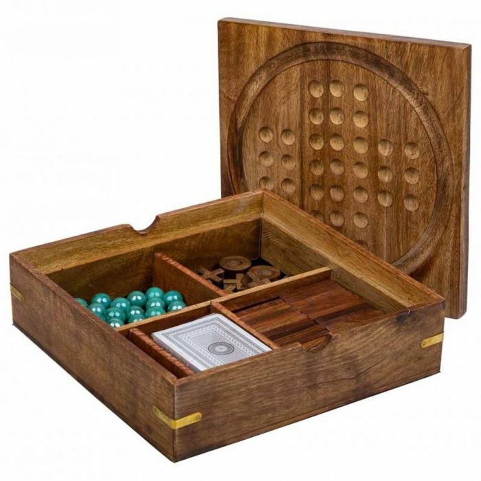 Set de juegos tradicionales Alexandra House Living Marrón 23 x 5 x 23 cm 5 en 1 5