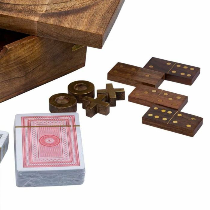 Set de juegos tradicionales Alexandra House Living Marrón 23 x 5 x 23 cm 5 en 1 2