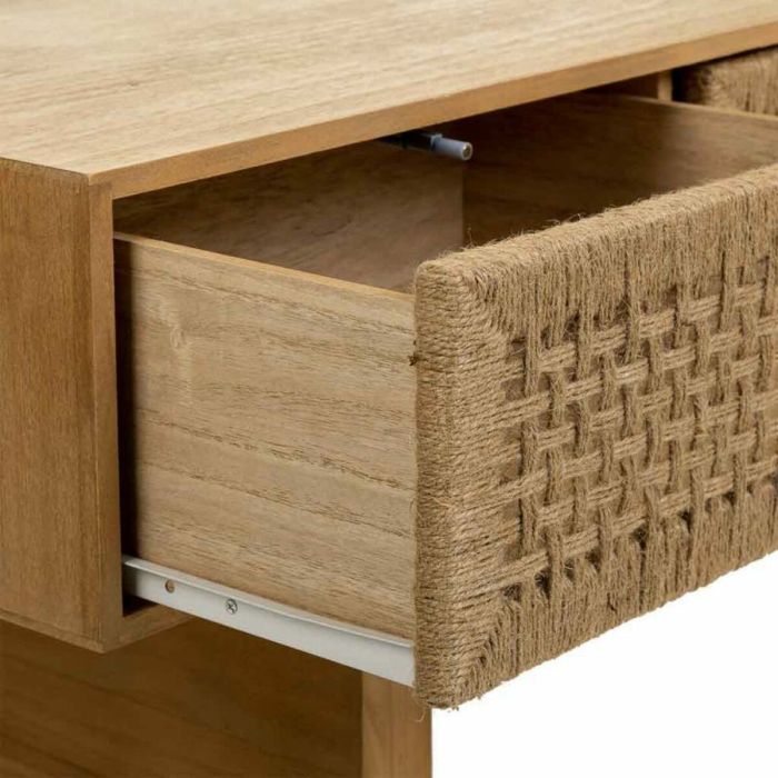 Mesa auxiliar Alexandra House Living Marrón Cuerda Madera de abeto Madera de Paulonia 36 x 45 x 130 cm 3