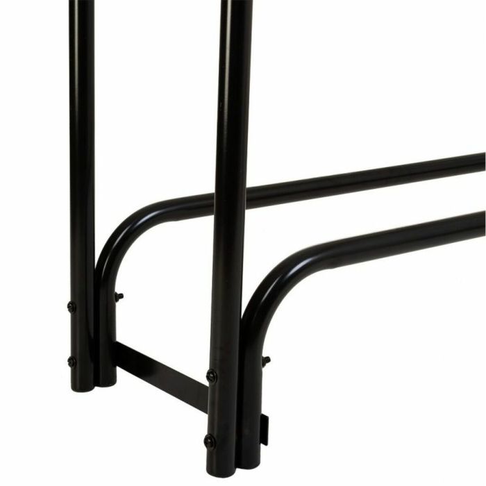 Soporte para Leña Alexandra House Living Negro Hierro 34 x 124 x 124 cm 1